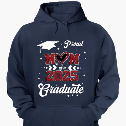 Proud Mom of a 2025 Senior – Personalized T-Shirt, Graduation Gift for Mom, Perfect for Grad Party & Family Celebrations  Ezcustomize