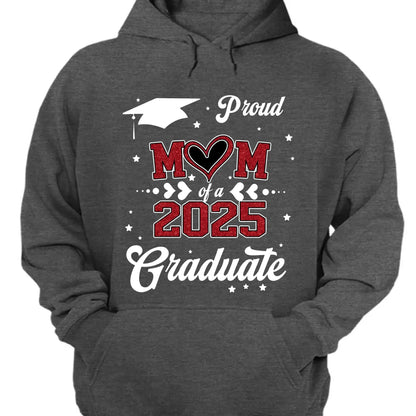 Proud Mom of a 2025 Senior – Personalized T-Shirt, Graduation Gift for Mom, Perfect for Grad Party & Family Celebrations  Ezcustomize