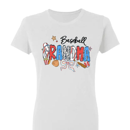 Proud Sports Grandma T-Shirt – Personalized Tee with Kids’ Names – Custom Gift for Baseball, Softball, Soccer & More  Ezcustomize