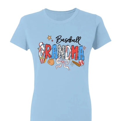 Proud Sports Grandma T-Shirt – Personalized Tee with Kids’ Names – Custom Gift for Baseball, Softball, Soccer & More  Ezcustomize