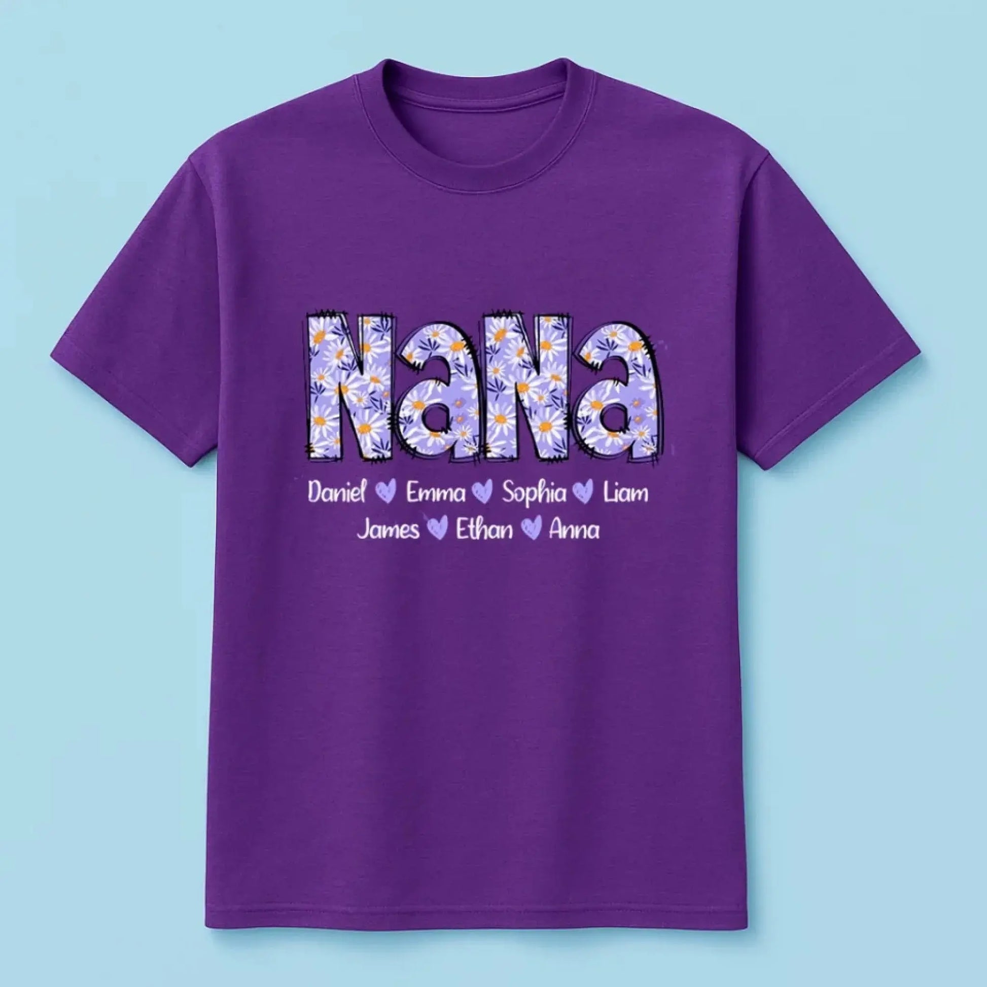 Purple Daisy Gigi Shirt with Grandkids – Personalized T-Shirt – Custom Mother’s Day Gift for Grandma from Grandchildren  Ezcustomize