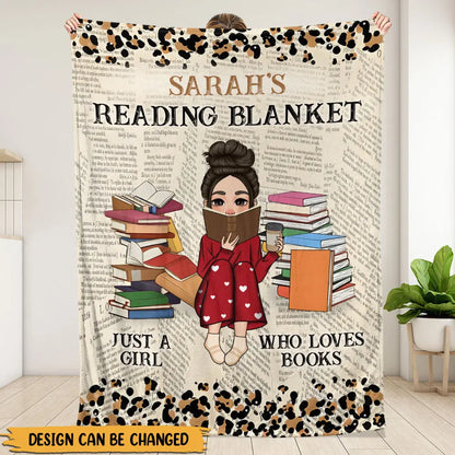 Reading Book Blanket - Personalized Blanket  Ezcustomize