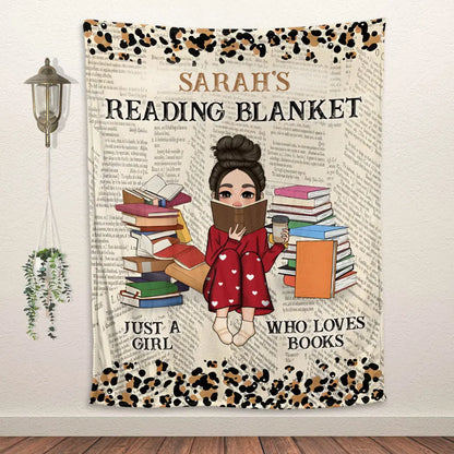 Reading Book Blanket - Personalized Blanket  Ezcustomize