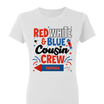 Red White and Blue Cousin Crew Shirt – Personalized 4th of July T-Shirt for Kids, Boys, Girls, Family Matching Independence Day Outfit  Ezcustomize