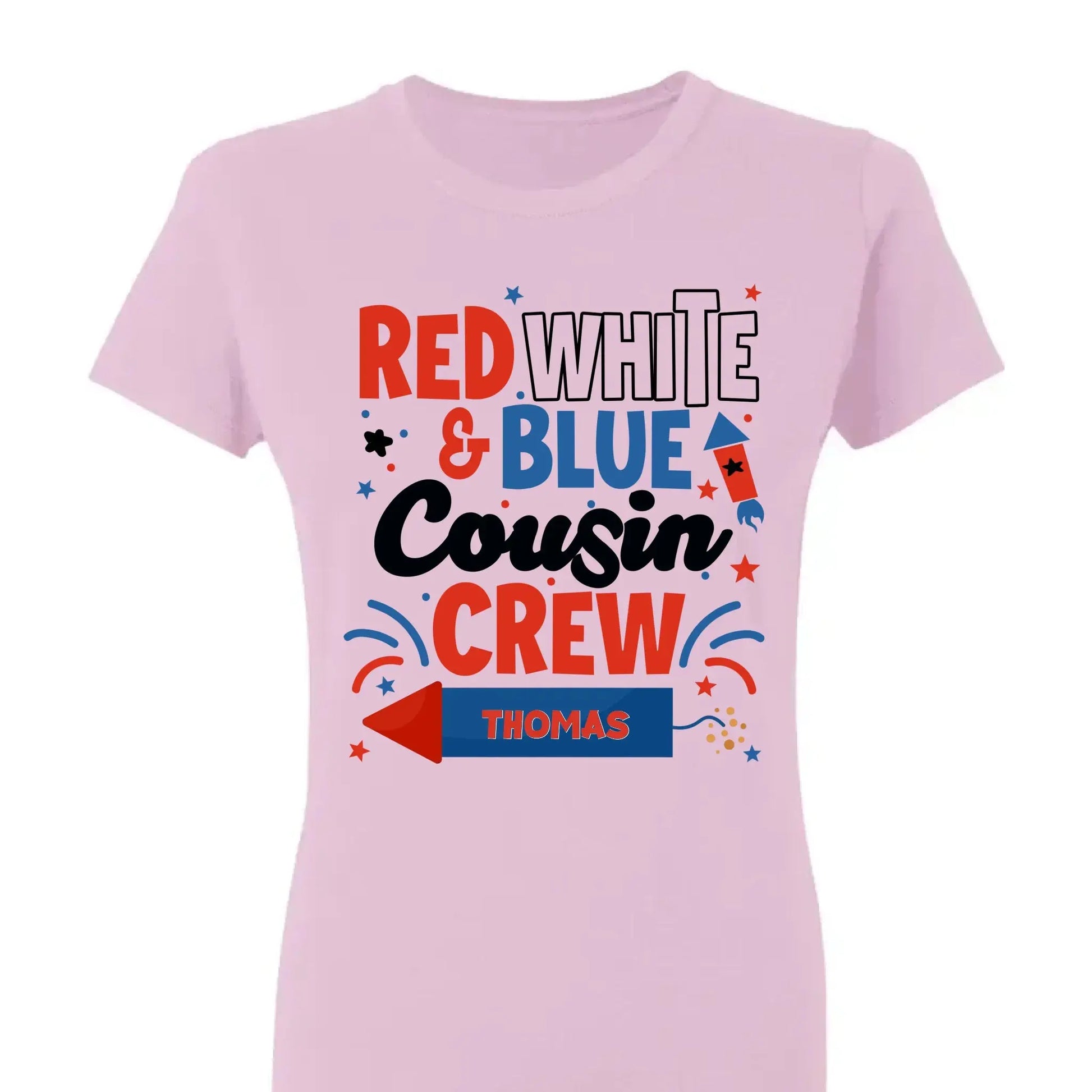 Red White and Blue Cousin Crew Shirt – Personalized 4th of July T-Shirt for Kids, Boys, Girls, Family Matching Independence Day Outfit  Ezcustomize
