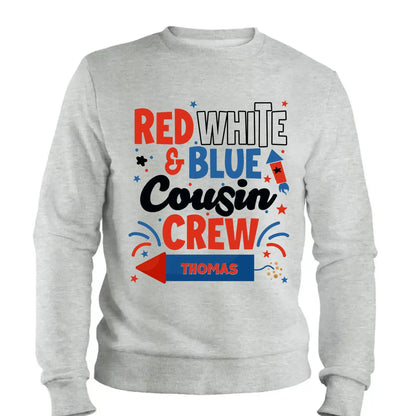 Red White and Blue Cousin Crew Shirt – Personalized 4th of July T-Shirt for Kids, Boys, Girls, Family Matching Independence Day Outfit  Ezcustomize