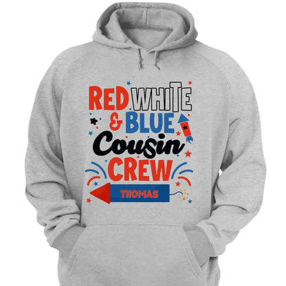 Red White and Blue Cousin Crew Shirt – Personalized 4th of July T-Shirt for Kids, Boys, Girls, Family Matching Independence Day Outfit  Ezcustomize