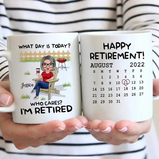 Retirement Gift What Day Is Today Calendar Personalized Mug  Ezcustomize