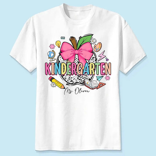 Retro Back To School Coquette Pencil – Personalized First Day Of School Shirt- Outfit for Pre-K, Kindergarten, 1st–4th Grade  Ezcustomize