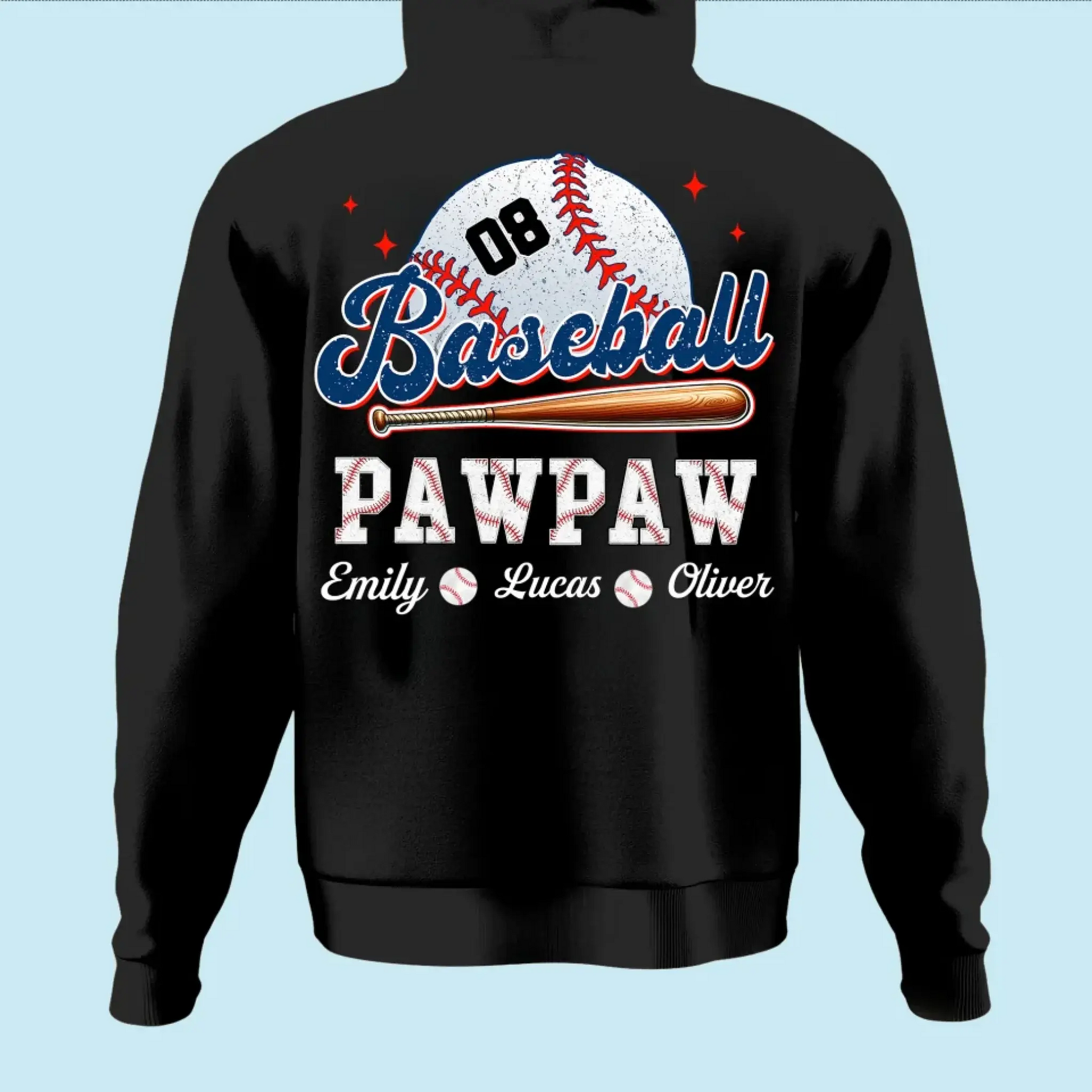 Retro Baseball Dad & Kids Shirt – Personalized T-Shirt – Custom Gift for Proud Baseball Dads/Grandpas with Kids’ Names  Ezcustomize
