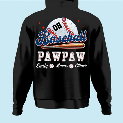 Retro Baseball Dad & Kids Shirt – Personalized T-Shirt – Custom Gift for Proud Baseball Dads/Grandpas with Kids’ Names  Ezcustomize
