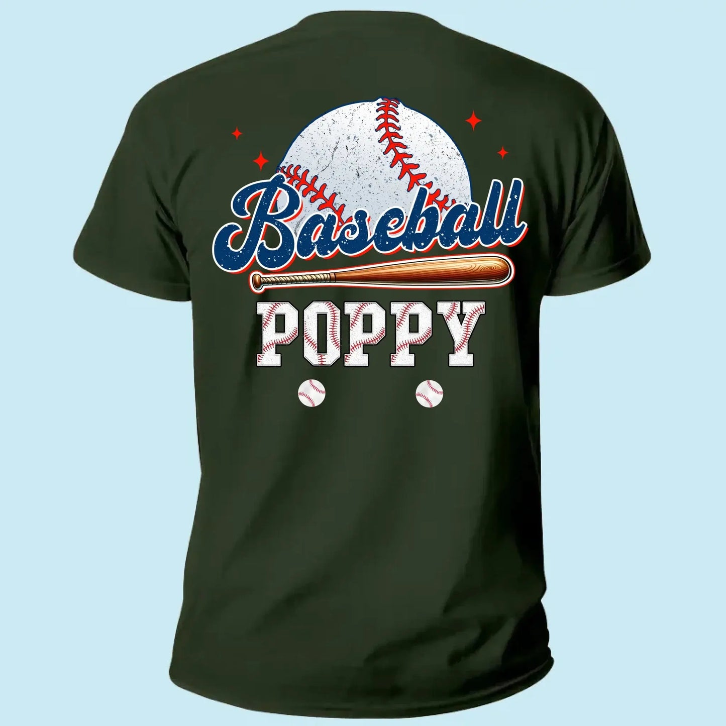 Retro Baseball Dad & Kids Shirt – Personalized T-Shirt – Custom Gift for Proud Baseball Dads/Grandpas with Kids’ Names  Ezcustomize