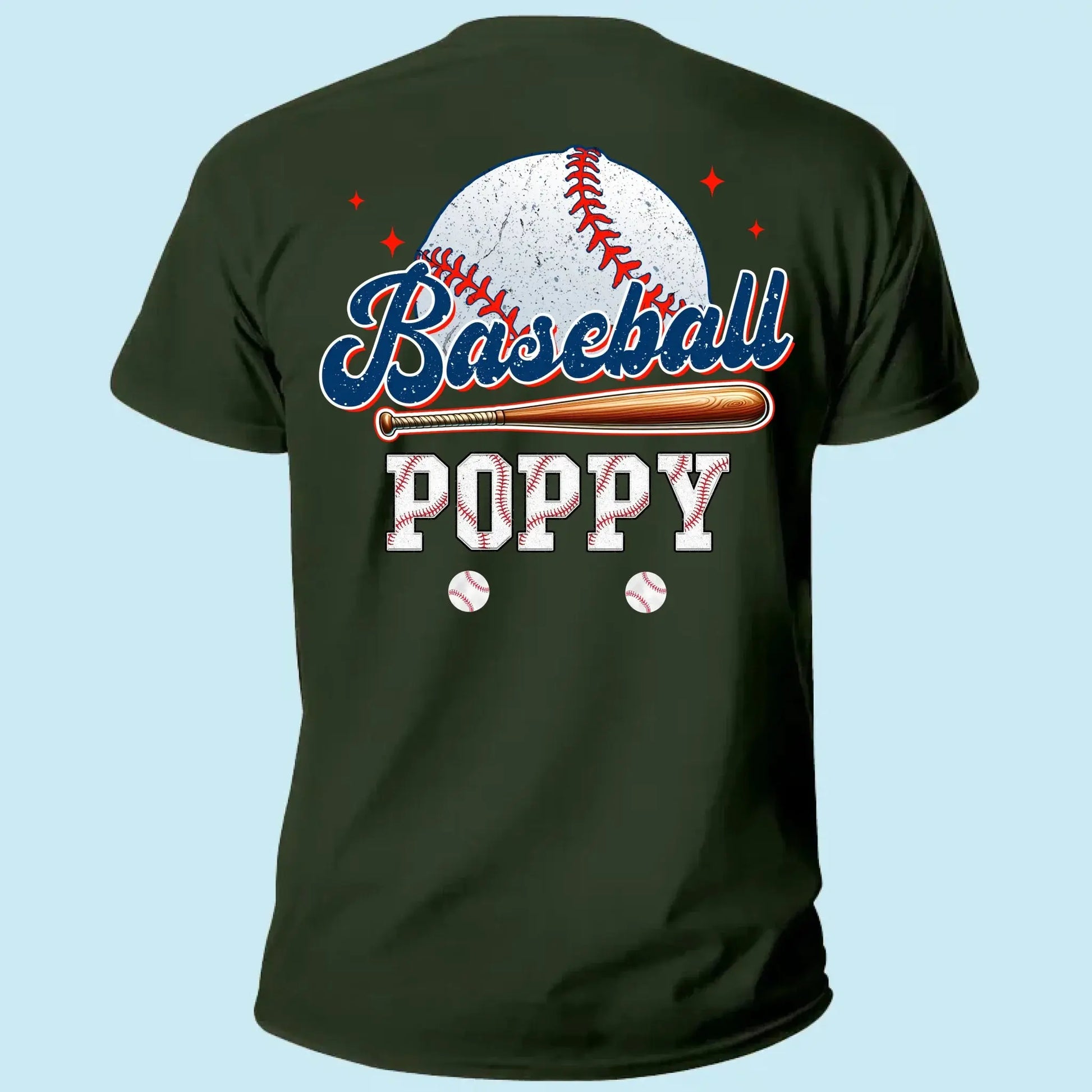 Retro Baseball Dad & Kids Shirt – Personalized T-Shirt – Custom Gift for Proud Baseball Dads/Grandpas with Kids’ Names  Ezcustomize