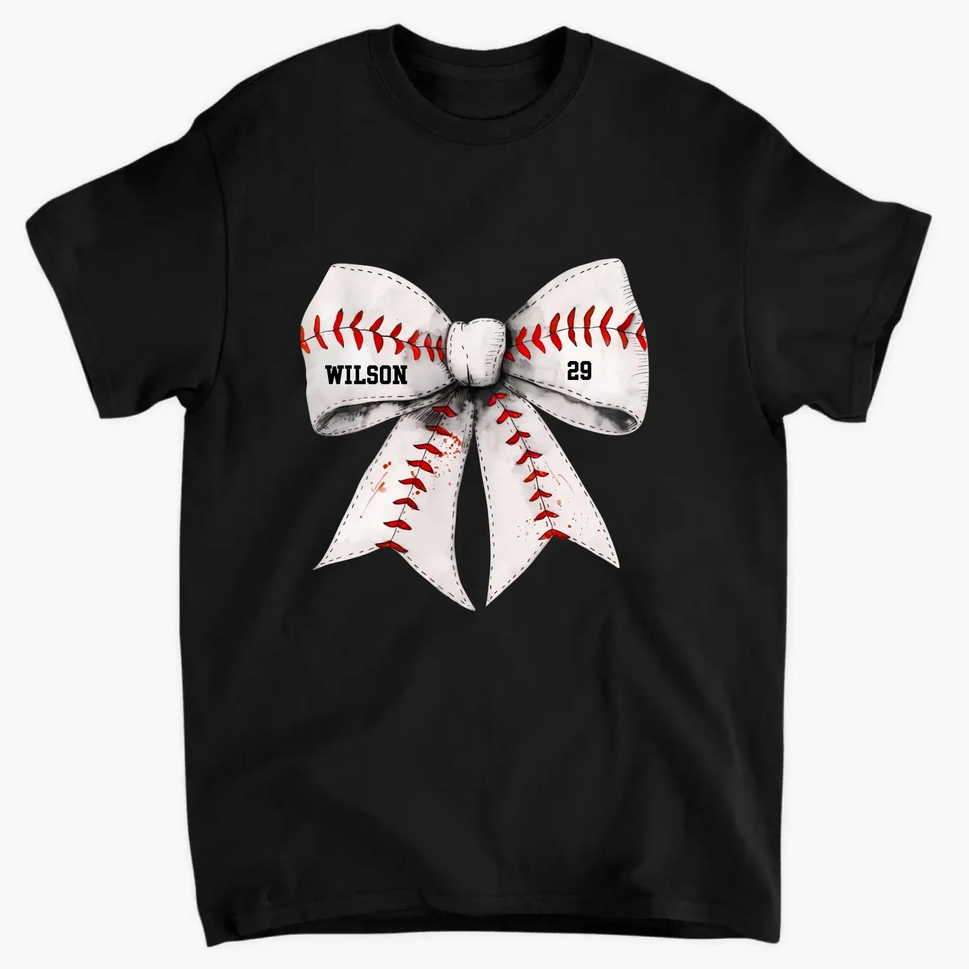 Retro Coquette Softball Bow - Personalized T-Shirt, Gift for Baseball/Softball Mom, Sport Mom Shirt  Ezcustomize