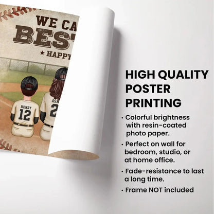Retro Vintage Baseball Family – We Caught The Best Dad Poster/Canvas – Custom Father's Day Gift from Kids  Ezcustomize