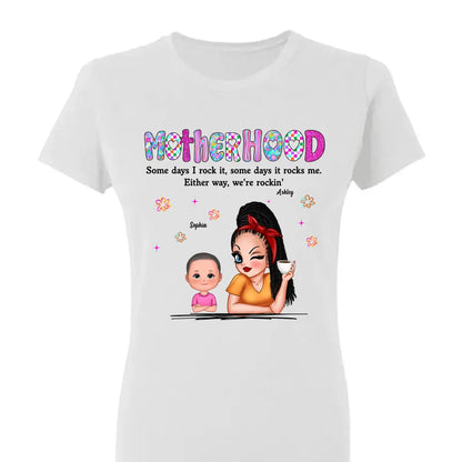 Rockin’ Motherhood Shirt – Personalized T-Shirt with Mom & Kids – Custom Gift for Cool Moms on Mother’s Day or Birthday  Ezcustomize