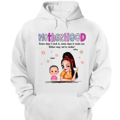 Rockin’ Motherhood Shirt – Personalized T-Shirt with Mom & Kids – Custom Gift for Cool Moms on Mother’s Day or Birthday  Ezcustomize
