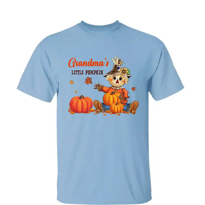 Scarecrow Grandma Pumpkin Shirt – Personalized Fall T-Shirt with Grandkids' Names – Autumn Gift for Nana, Mimi, Mom, Wife  Ezcustomize