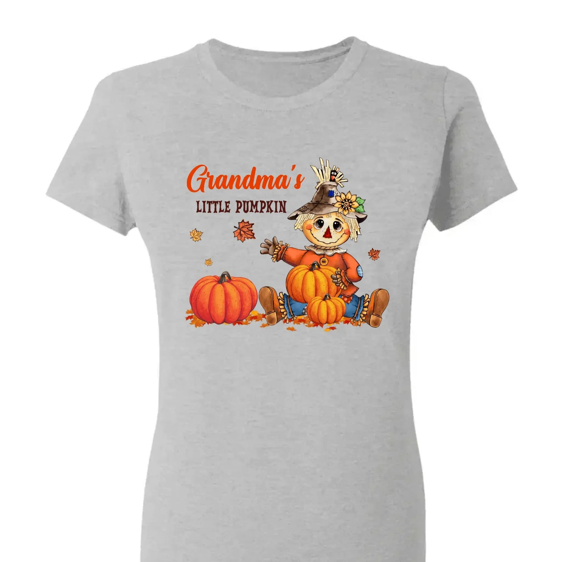 Scarecrow Grandma Pumpkin Shirt – Personalized Fall T-Shirt with Grandkids' Names – Autumn Gift for Nana, Mimi, Mom, Wife  Ezcustomize