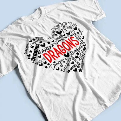 School Mascot Heart Design – Personalized Teacher T-Shirt – Thoughtful Custom Gift for Educators, Coaches & Staff  Ezcustomize