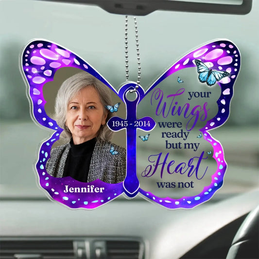 See You Again Memorial Design – Personalized Acrylic Car Ornament – Thoughtful Remembrance Gift for Those Missing a Loved One  Ezcustomize