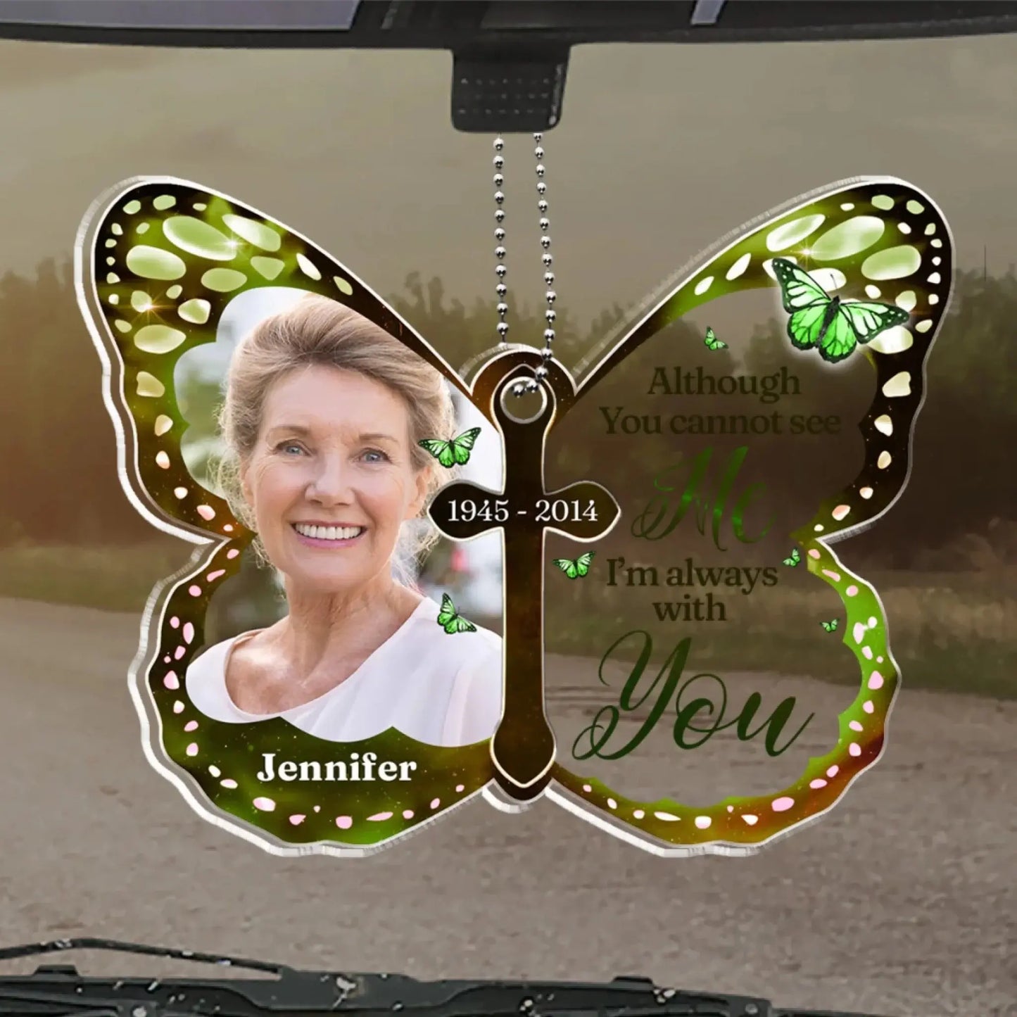 See You Again Memorial Design – Personalized Acrylic Car Ornament – Thoughtful Remembrance Gift for Those Missing a Loved One  Ezcustomize