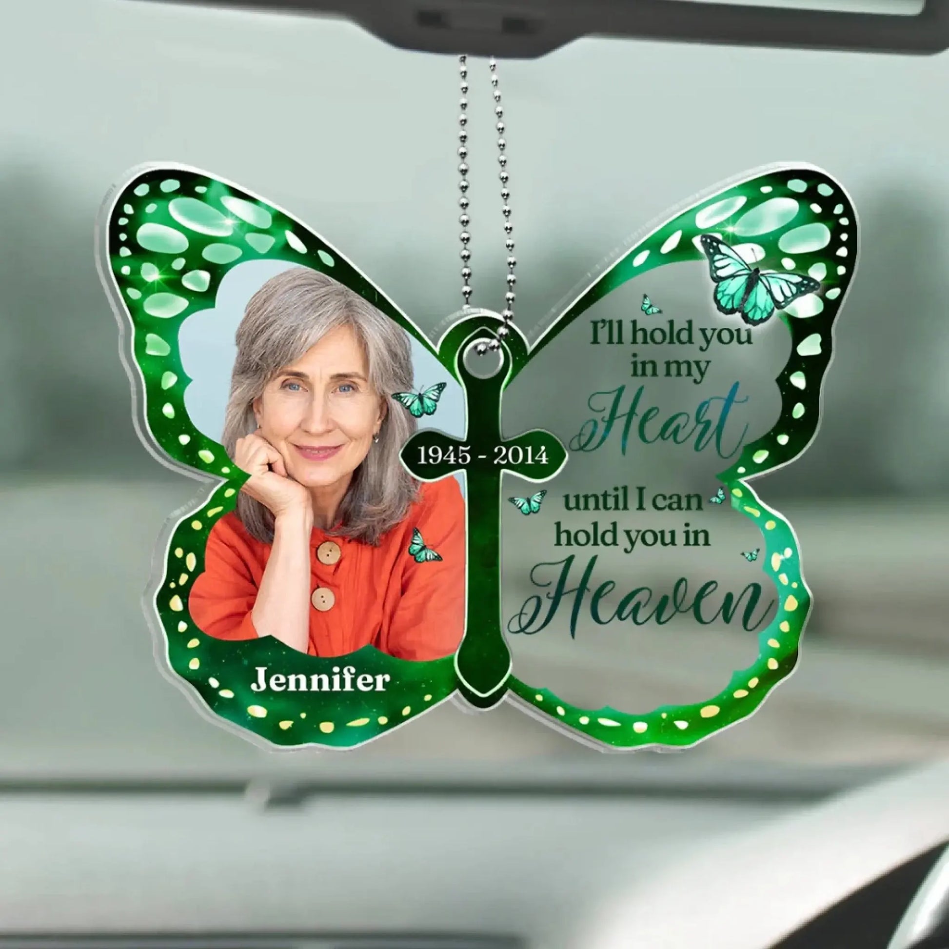 See You Again Memorial Design – Personalized Acrylic Car Ornament – Thoughtful Remembrance Gift for Those Missing a Loved One  Ezcustomize