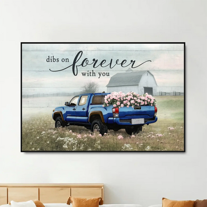 Sentimental Couple Gifts – Farmhouse Wedding Gifts – Personalized Canvas Print for Anniversary, Newlyweds, Husband & Wife  Ezcustomize