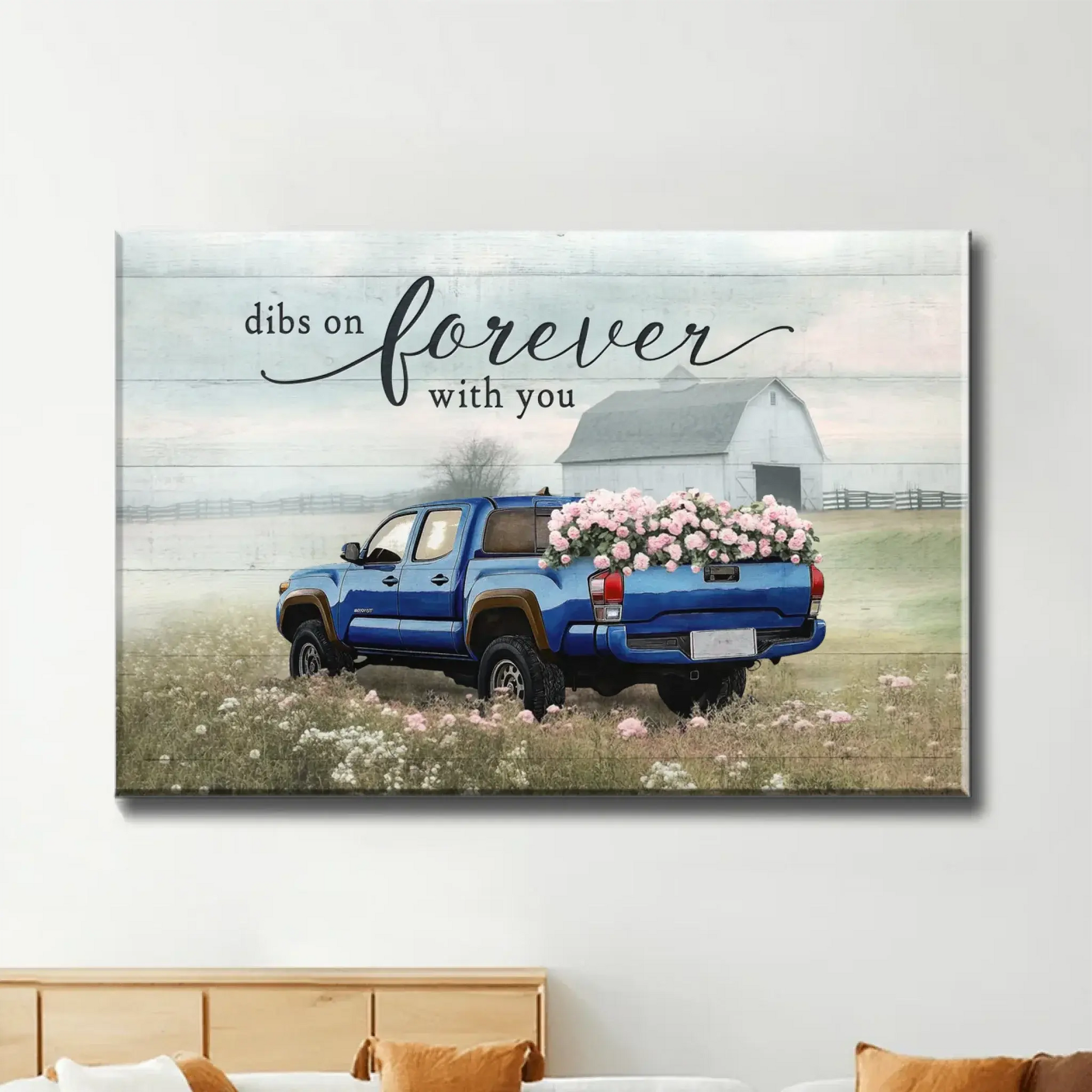 Sentimental Couple Gifts – Farmhouse Wedding Gifts – Personalized Canvas Print for Anniversary, Newlyweds, Husband & Wife  Ezcustomize
