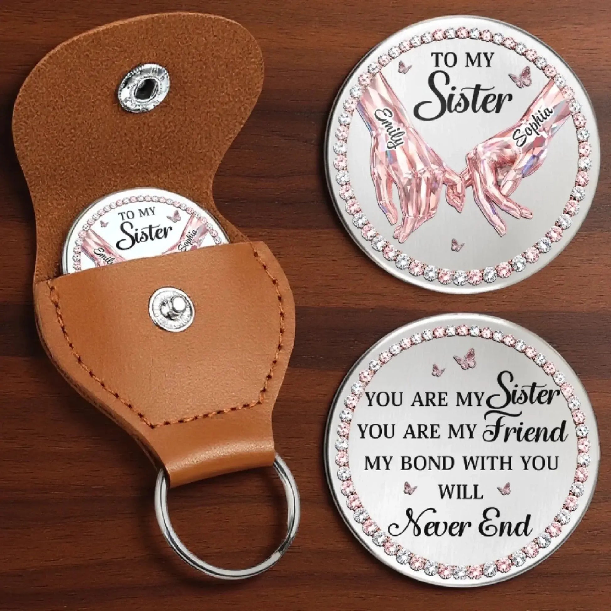 Sisters Always Stand Together – Personalized Custom Pocket Hug Token – Meaningful Birthday & Friendship Gift for Besties and Sisters  Ezcustomize