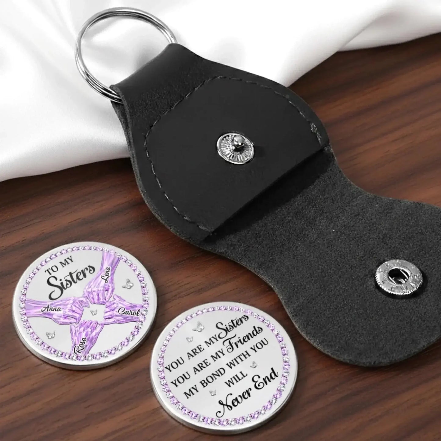 Sisters Always Stand Together – Personalized Custom Pocket Hug Token – Meaningful Birthday & Friendship Gift for Besties and Sisters  Ezcustomize