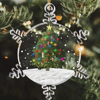 Snowflakes, Christmas tree Custom Photo - Personalized Acrylic Ornament - Gift for Family, Friends, Parents and Grandparents 2026