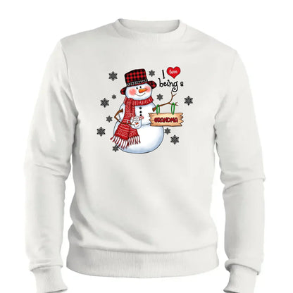 Snowman Christmas Grandma - Personalized Custom T Shirt - Christmas, Birthday, Loving, Funny Gift for Grandma, Grandpa  Ezcustomize