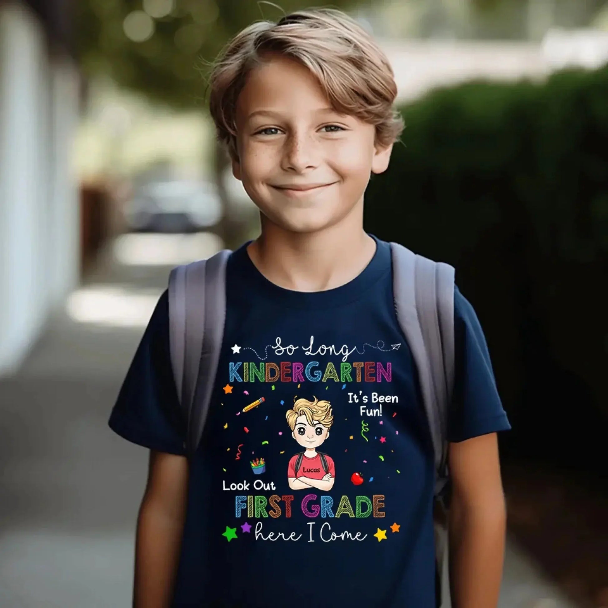 So Long Kindergarten Custom Shirt - Graduation Gift for Kids Moving to 1st Grade - Personalized Graduation Youth T-Shirt  Ezcustomize