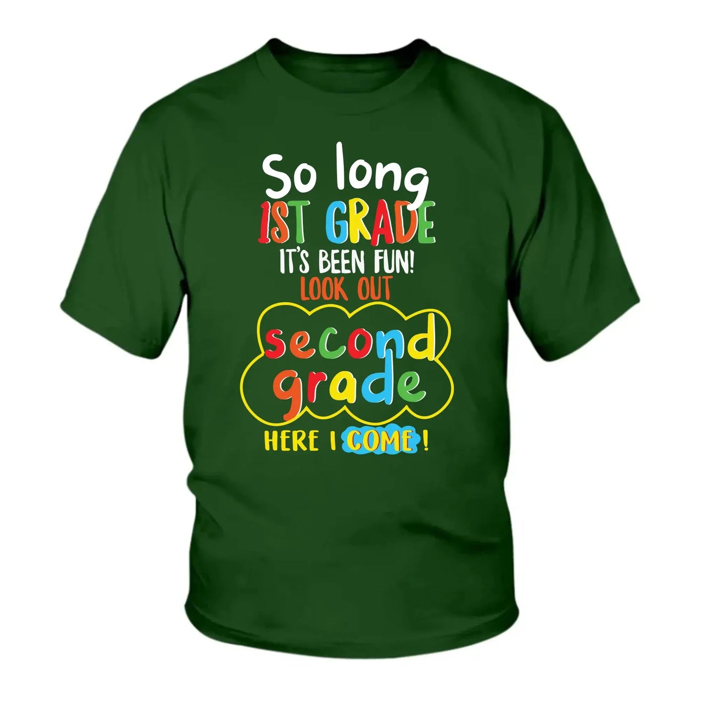 So Long Kindergarten, Look Out 1st Grade Shirt – Personalized Youth Tee – Custom Graduation Gift for Kids  Ezcustomize