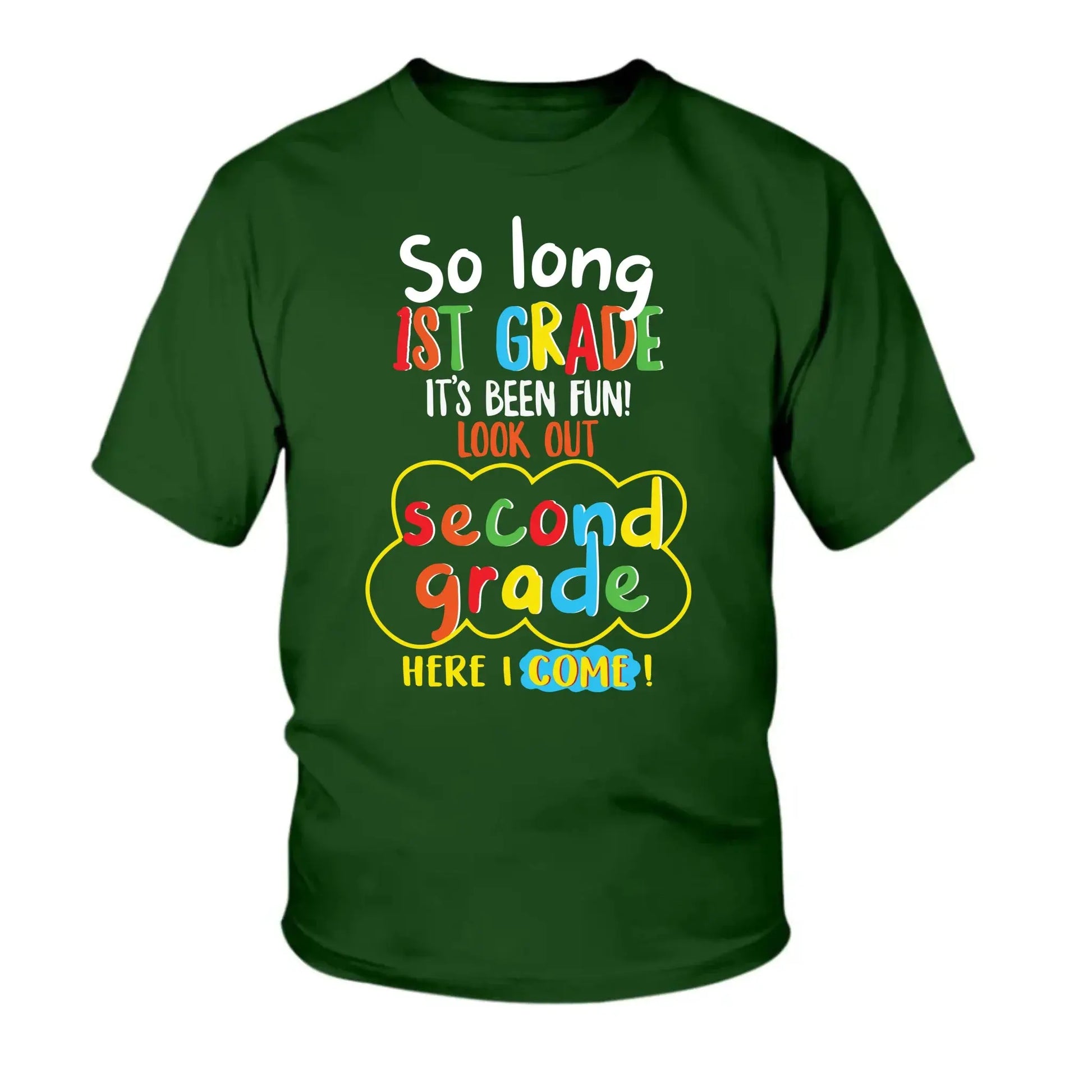 So Long Kindergarten, Look Out 1st Grade Shirt – Personalized Youth Tee – Custom Graduation Gift for Kids  Ezcustomize
