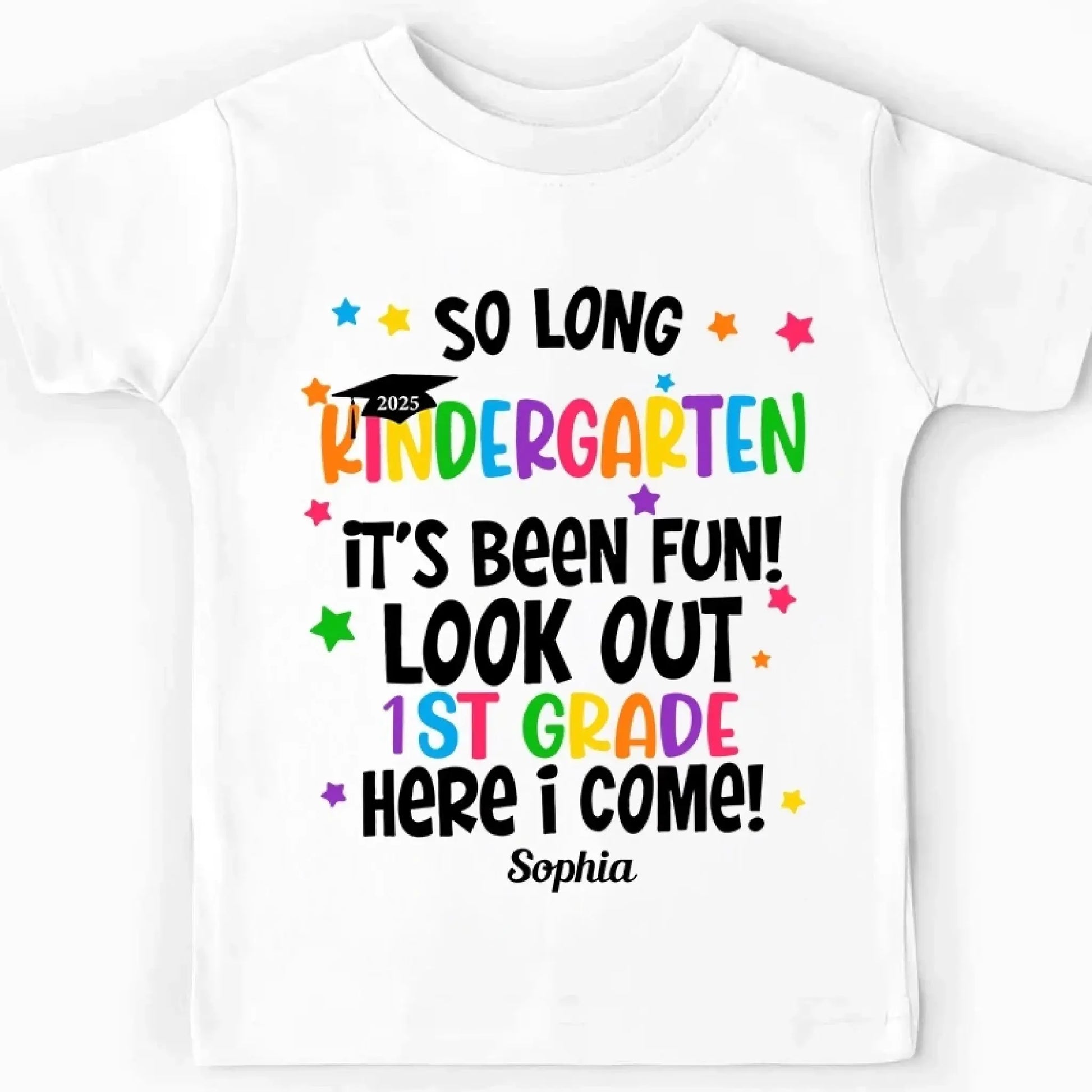 So Long Pre-K It’s Been Fun Shirt – Personalized Pre-K Graduation Gift for Kids – Custom 2025 Preschool T-Shirt  Ezcustomize