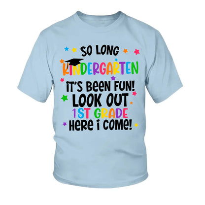 So Long Pre-K It’s Been Fun Shirt – Personalized Pre-K Graduation Gift for Kids – Custom 2025 Preschool T-Shirt  Ezcustomize