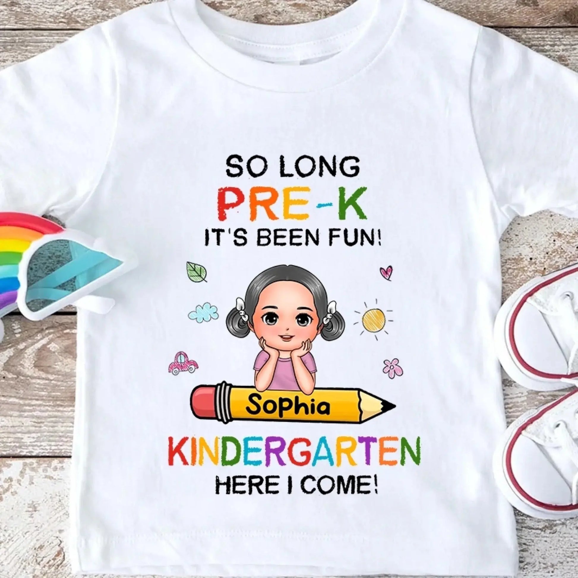 So Long Pre-K It’s Been Fun – Personalized Graduation Shirt 2025 for Pre-K, Kindergarten & Primary School Kids  Ezcustomize