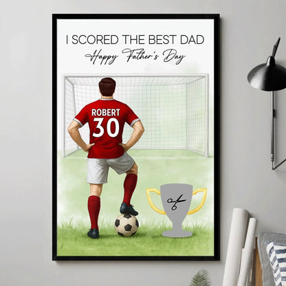 Soccer Dad Father’s Day Print – Personalized Money Gift Poster/Canvas – Custom Gift for Dad or Husband Who Loves Soccer  Ezcustomize