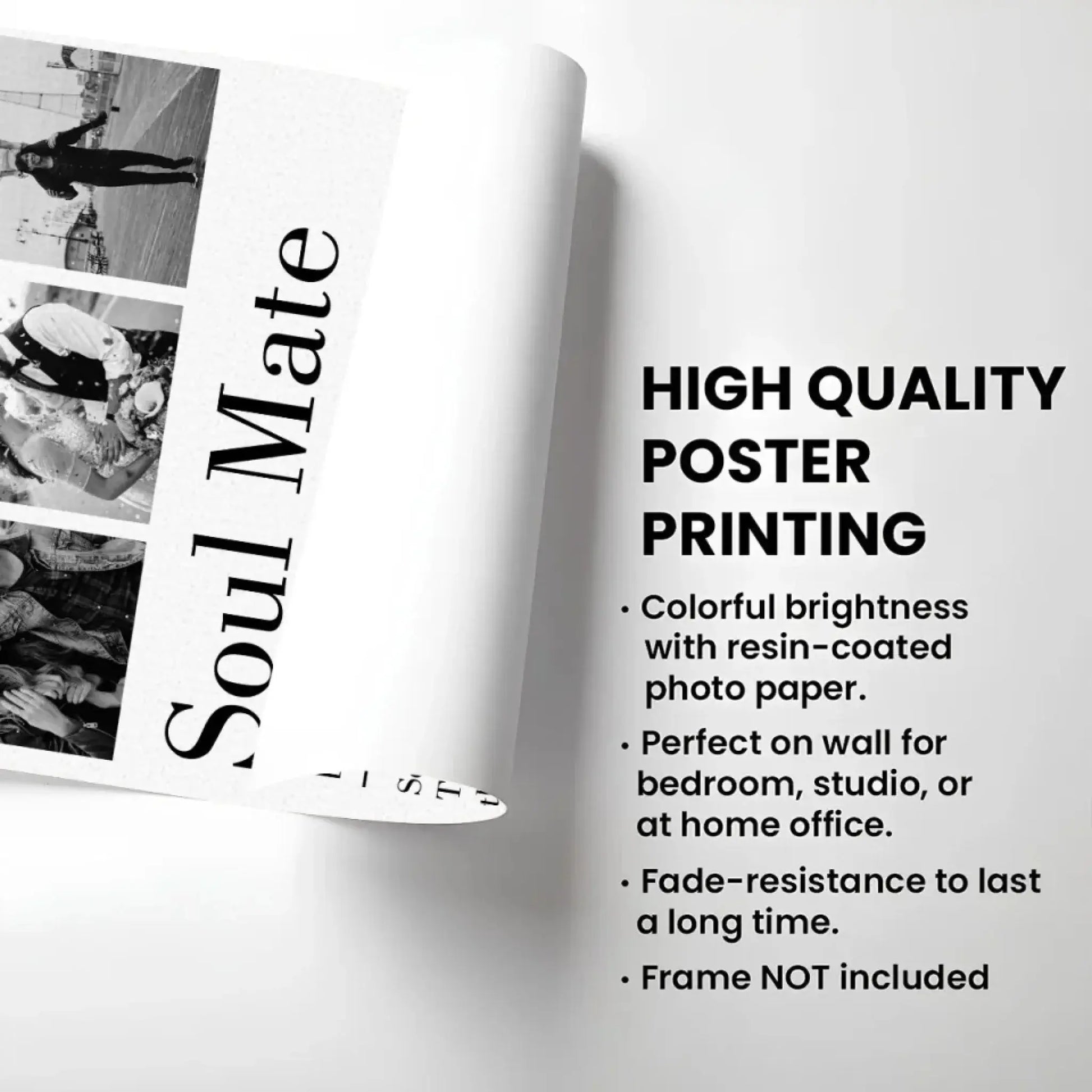 Soul Mate Definition Custom Photo Poster – Personalized Minimalist Wall Art Gift for Your One and Only  Ezcustomize