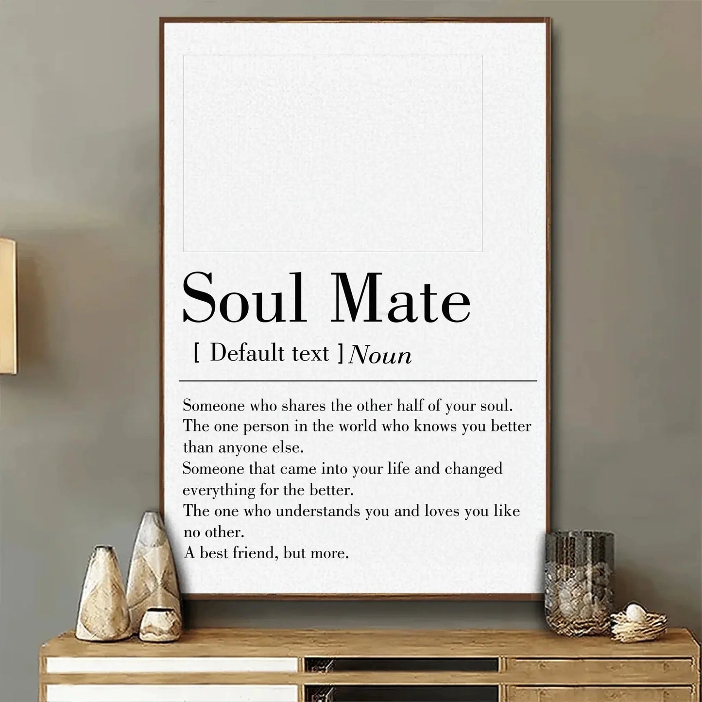 Soul Mate Definition Custom Photo Poster – Personalized Minimalist Wall Art Gift for Your One and Only  Ezcustomize