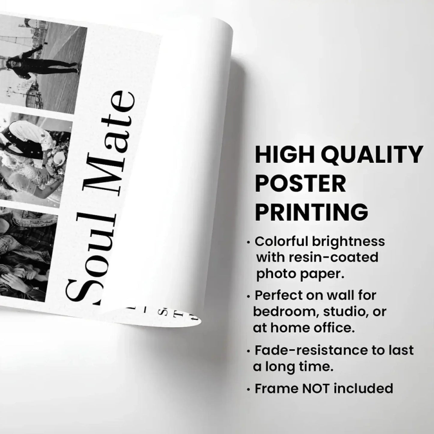 Soul Mate Definition Custom Photo Poster – Personalized Minimalist Wall Art Gift for Your One and Only  Ezcustomize