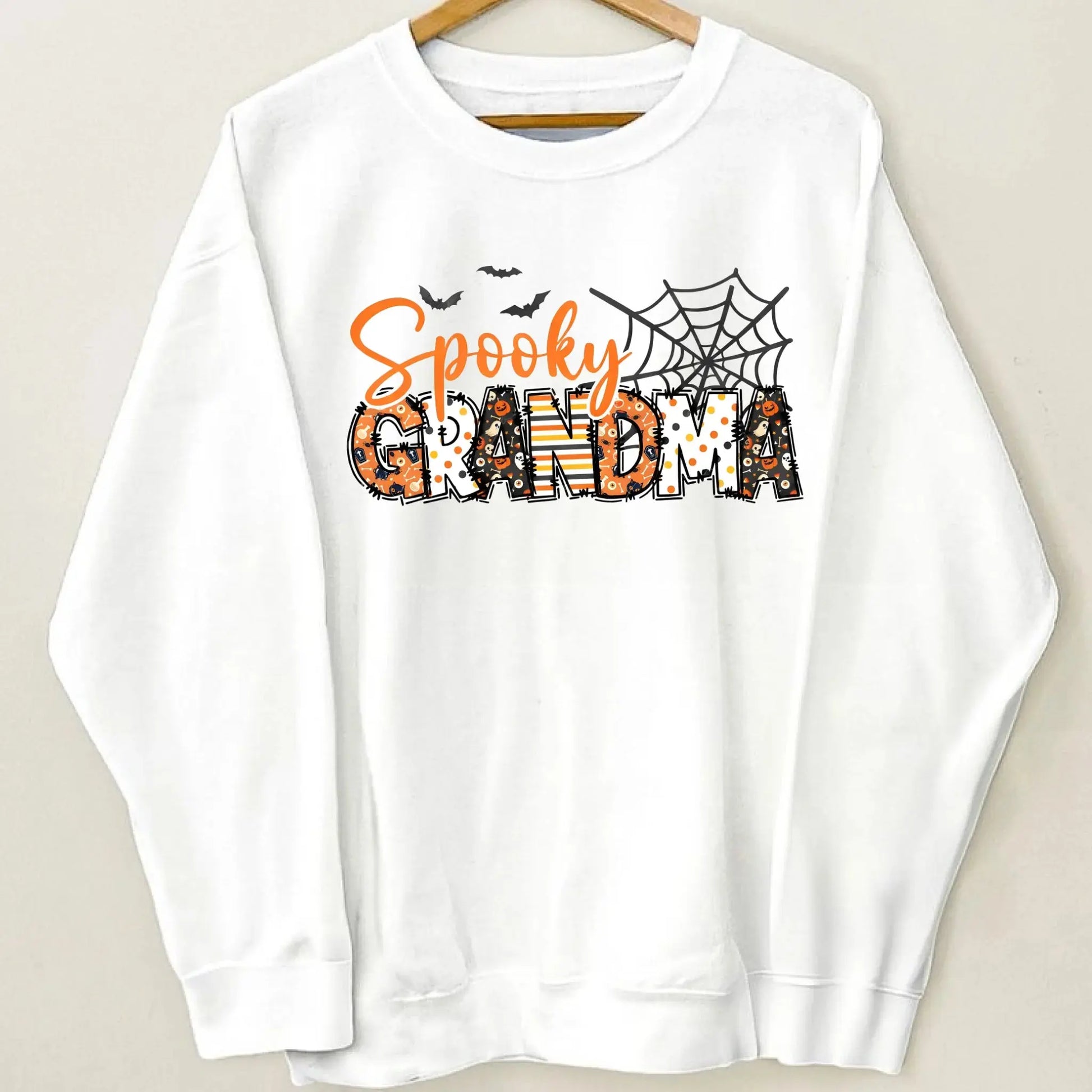 Spooky Mama Halloween Sweatshirt – Personalized Fall Shirt with Kids’ Names on Sleeve – Custom Halloween Gift for Mom  Ezcustomize