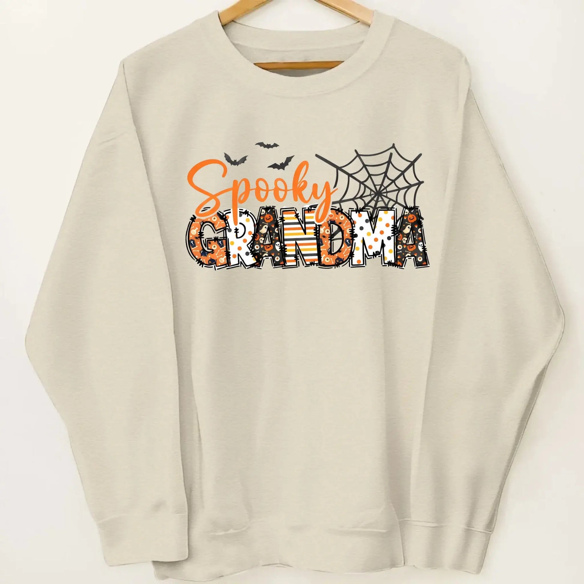 Spooky Mama Halloween Sweatshirt – Personalized Fall Shirt with Kids’ Names on Sleeve – Custom Halloween Gift for Mom  Ezcustomize