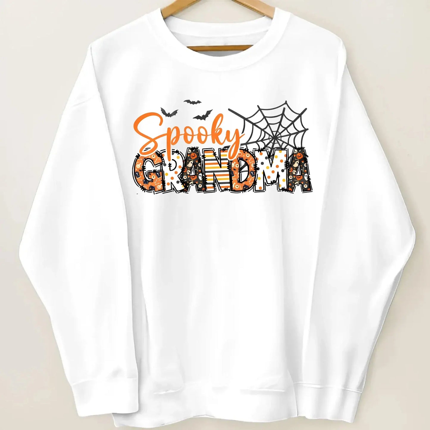 Spooky Mama Halloween Sweatshirt – Personalized Fall Shirt with Kids’ Names on Sleeve – Custom Halloween Gift for Mom  Ezcustomize