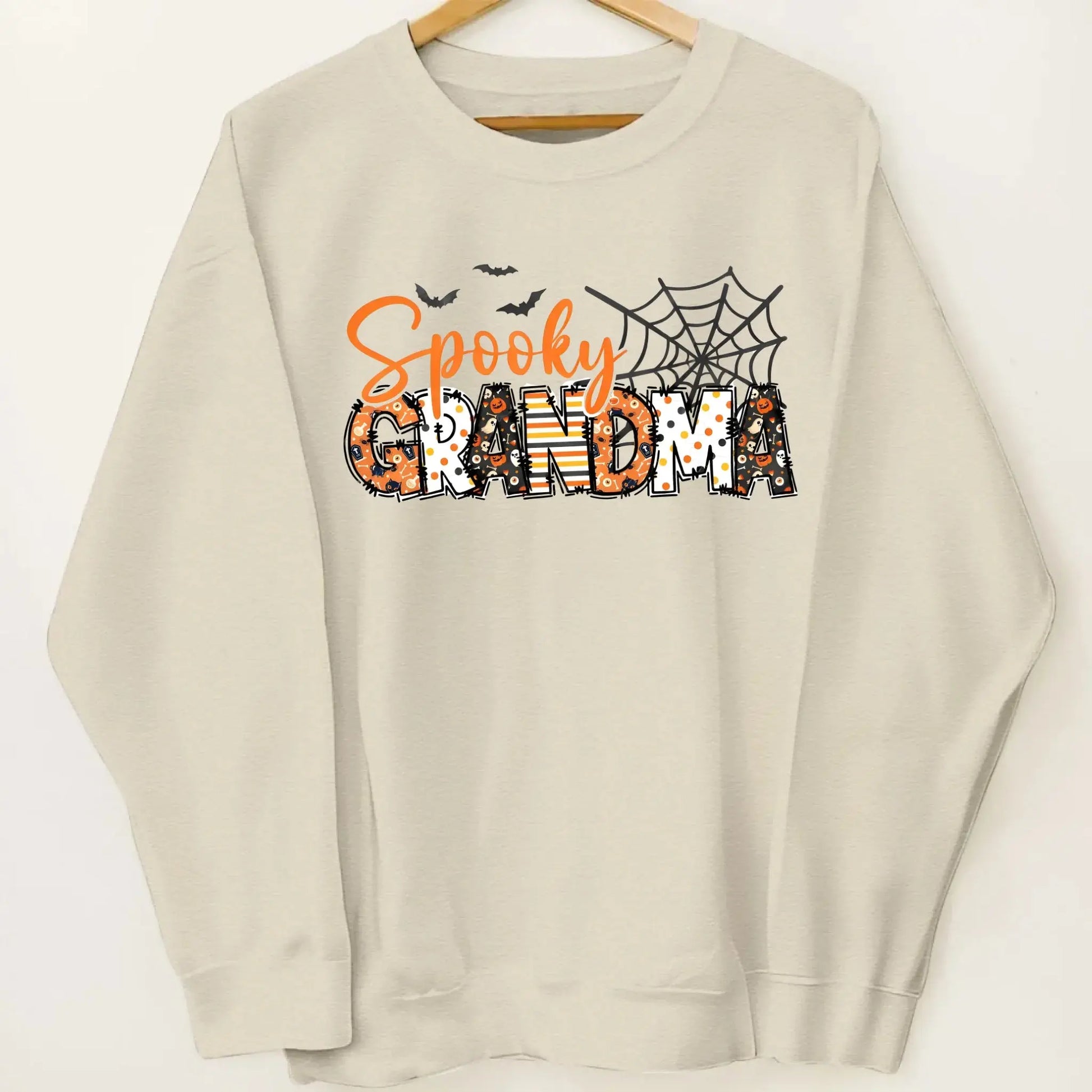 Spooky Mama Halloween Sweatshirt – Personalized Fall Shirt with Kids’ Names on Sleeve – Custom Halloween Gift for Mom  Ezcustomize