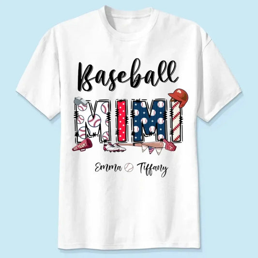 Sports Grandma Shirt – Personalized Baseball T-Shirt with Kid’s Name – Custom Gift for Grandma or Mom Who Loves the Game  Ezcustomize