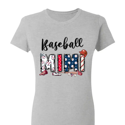 Sports Grandma Shirt – Personalized Baseball T-Shirt with Kid’s Name – Custom Gift for Grandma or Mom Who Loves the Game  Ezcustomize