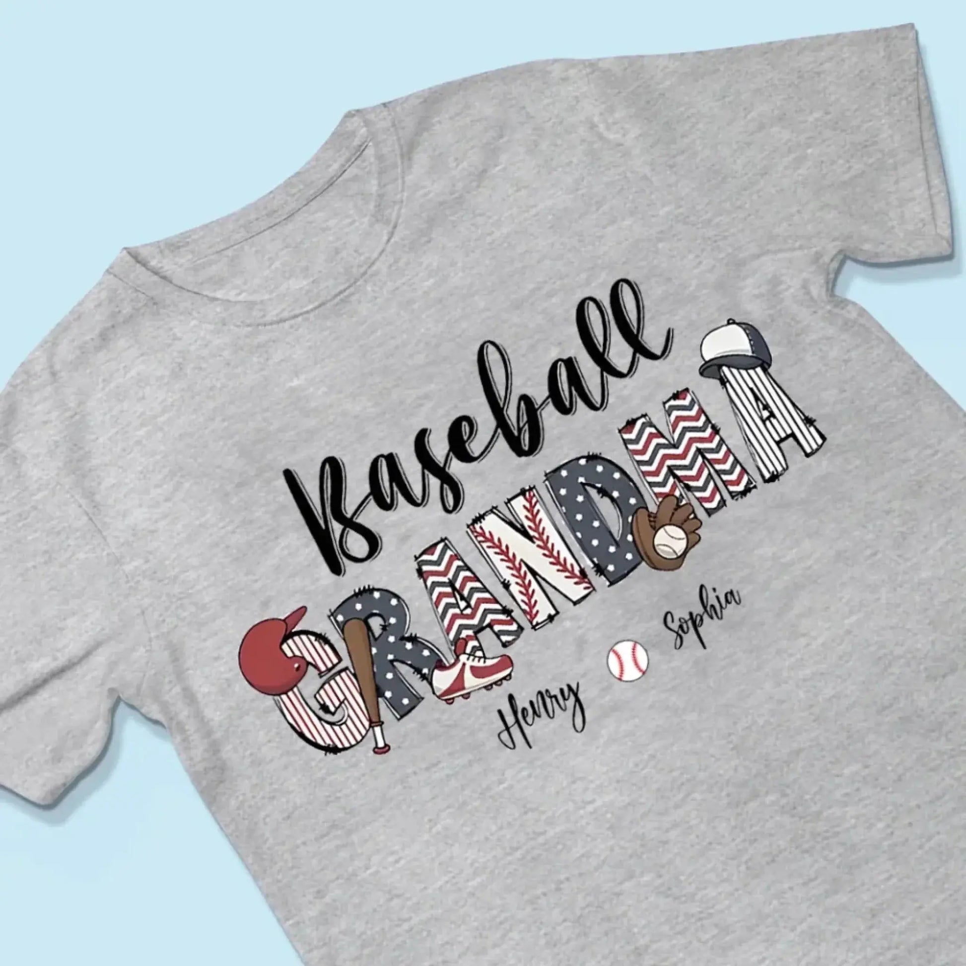 Sports Mom & Grandma Shirt – Personalized Softball T-Shirt – Custom Gift for Mom, Nana, or Grandma from Kid with Name  Ezcustomize
